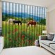 thumbnail image 4 of 2x cortina con ojales, bufanda, cinta con volantes, bufanda decorativa, cortina opaca Caballos, 4 of 9