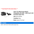 thumbnail image 2 of Spare Tire Wheel Hoist Winch - Compatible with 2000 - 2002 Ford E-450 Econoline Super Duty 2001, 2 of 2