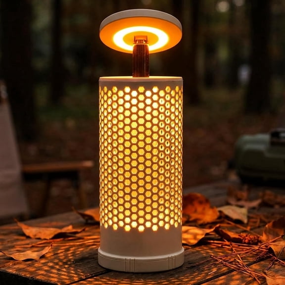 Rechargeable LED Camping Lantern, Telescopic Camping Light with Stepless Dimming, IP45 Water-Resistant Tent Lantern & Flashlight, Emergency Survival Gear for Camping, Hurricane, Hiking & Outdoors