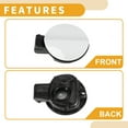thumbnail image 6 of Unique Bargains Fuel Tank Door Cap for Volkswagen CC 2006-2012 Fuel Filler Flap Cover Bolt Type No.3C8809857C ABS White, 6 of 6