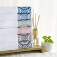 thumbnail image 5 of Blue Nile Mills Medallion Turkish Cotton 12 Piece Towel Set, White/ Grey, 5 of 6