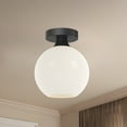 thumbnail image 3 of Alora Lighting Fm506108op Castilla 8" Wide Semi-Flush Globe Ceiling Fixture - Gold, 3 of 7