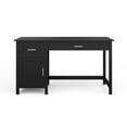 thumbnail image 6 of Martha Stewart Shaker Style Home Office Desk with Storage in Black with Brushed Nickel Hardware, 6 of 13