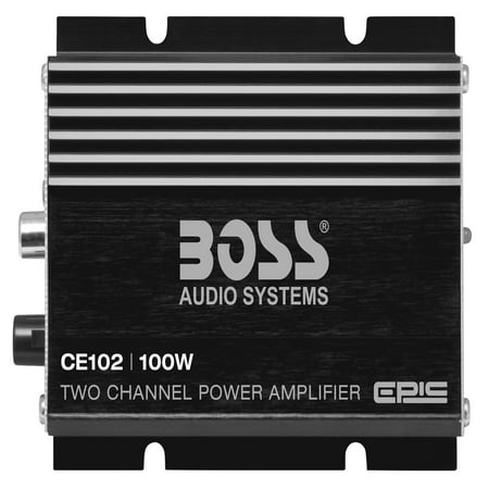 BOSS Audio Systems CE102 2 Channel Car Amplifier, 100 Watts Full Range Class A/B