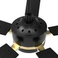 thumbnail image 2 of Smaair 52" 5-Blade Black and Gold Ceiling Fan with LED Light Kit & Remote Control, 2 of 9