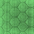 thumbnail image 1 of Ahgly Company Indoor Square Oriental Emerald Green Industrial Area Rugs, 3' Square, 1 of 4