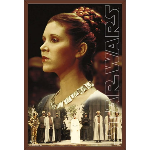 Star Wars: Saga - Princess Leia - Ceremony Wall Poster, 22.375" x 34", Framed