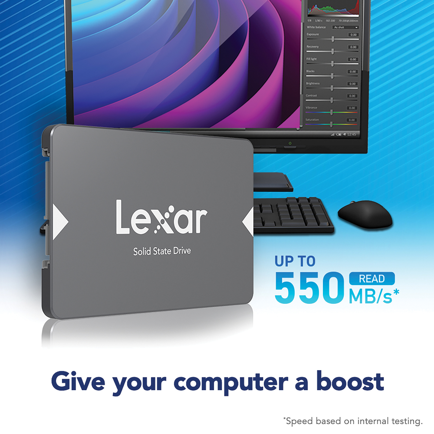 Lexar NS100 2.5-In. SATA III (6 GB/s) Solid-State Drive (512 GB)