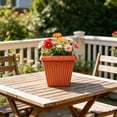 thumbnail image 6 of TTJ Square Thickened Root-Control Plastic Flower Pot Imitation Ceramic Thick Gardening Planter Durable Square Plant Container For Indoor Outdoor Patio Succulents, 6 of 6