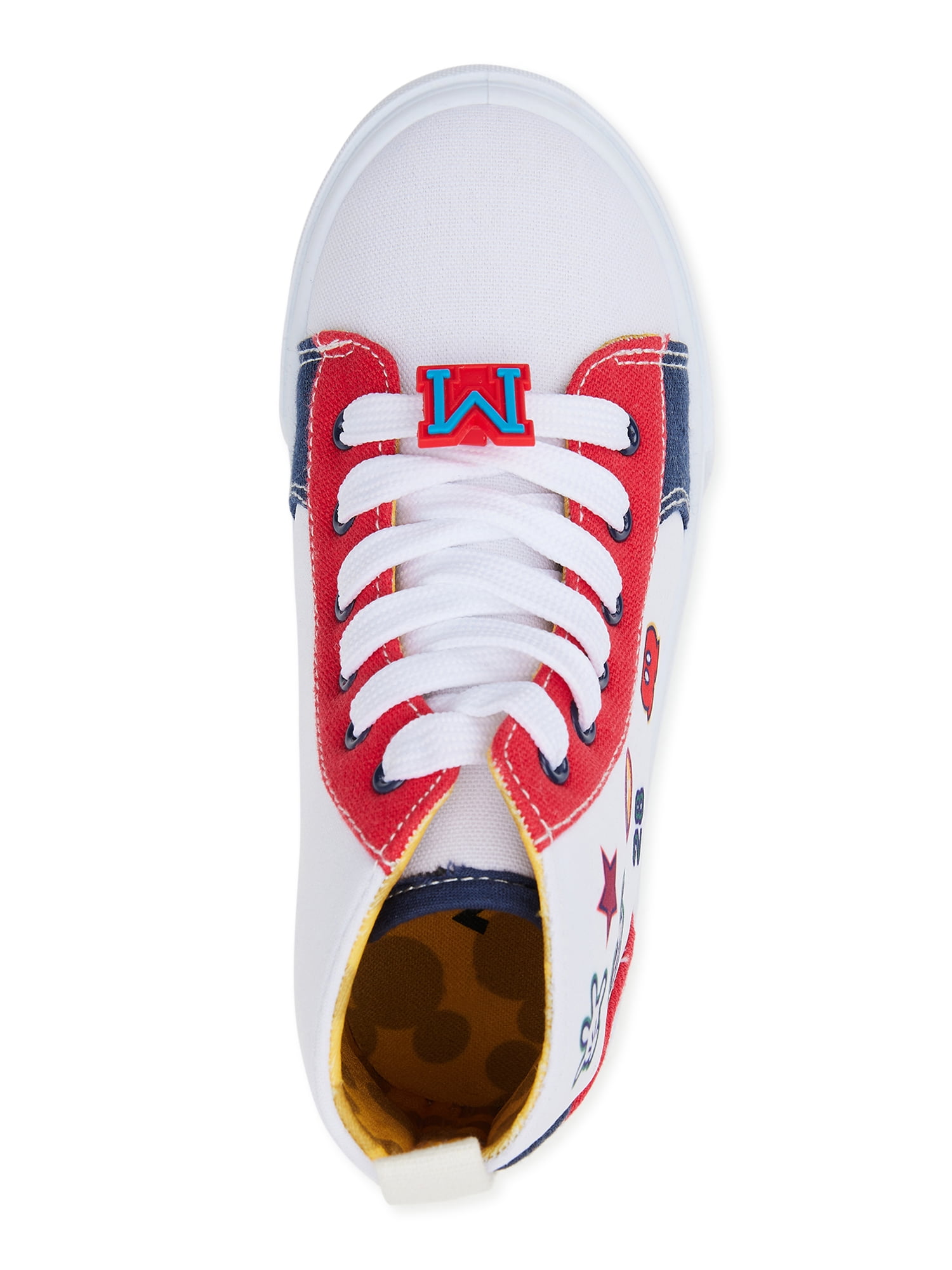 Disney Mickey Mouse Little & Big Boys High Top Sneaker, Sizes 11-5