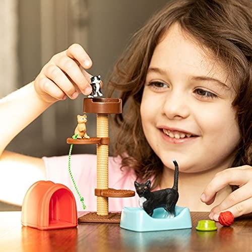 Schleich Farm World, Animal Toy Gifts for Kids, Time para gatos lindos, set de 9 piezas con C Schleich Schleich