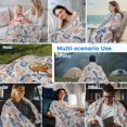 thumbnail image 5 of Blue Red Ethnic Cooling Blanket,Lightweight Breathable Summer Throw Blanket with Double Sided Cold Effect,Vintage Modern Geometric Abstract Art Picnic Blankets Bed Sheet for Hot Sleepers 40"x60", 5 of 8