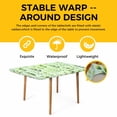 thumbnail image 4 of Green Leaves Table Cloths for 6 Foot Rectangle Tables, Summer Botanical Farmhouse Leaf Patio Waterproof Elastic Fitted Tablecloths, Washable Rectangular Table Cover for Camping, 4 of 8