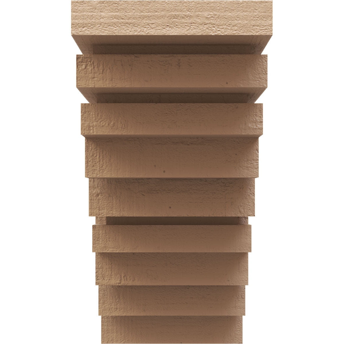 6"W x 12"D x 12"H Classic Landon Rough Cedar Woodgrain TimberThane Corbel, Primed Tan