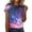 Dark Purple, variant on Unisex Short Sleeve Raglan T-Shirt with Cosmic Print Loose Streetwear Crew Neck Top for Casual Outings Multicolor 2XL