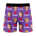 thumbnail image 6 of KHONTS Men's Personalized Boxers Husband Boyfriend Funny Boxers DIY Valentine's Day Birthday for Him Purple S, 6 of 8
