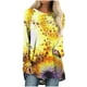 thumbnail image 1 of Blusa de manga larga con cuello redondo para mujer, informal, Sexy, a la moda, con estampado holgado Pompotops  FGAJ5768, 1 of 5
