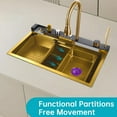thumbnail image 6 of Commercial Grade Kitchen Sink, 31.5 x 17.7 inch Kitchen Single Bowl, Stainless Steel Drop In Workstation, 6 of 9