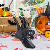 Konghyp Halloween Wall Mounted Creepy Reaching Hands with Lighted Candles, Gothic Ghostly Hand Decorations, Realistic Horror Home Decor for Indoor Halloween Party, Haunted House Wall Art