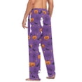 thumbnail image 3 of FORMRS Mens Pajama Pants with Pockets Cotton Sleepwear Lounge Bottoms Sizes S-2XL, Purple Halloween Ghost Pattern, 3 of 7