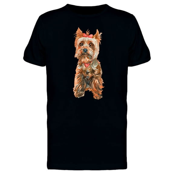 Terrier Puppy Girl Painting T-Shirt Men -Image by Shutterstock, Male x-Large