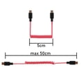 thumbnail image 4 of Cable adaptador de audio JCMOYUTY USB-C en espiral rojo de 50 cm, 4 of 5