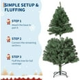 thumbnail image 6 of IDEALHOUSE 4.5FT Green Christmas Tree with Decorative Lights, Hinged Branches, Realistic Full Shape, 800 Tips, Metal Stand, Foot Switch, Quick Assembly for Home and Festive Parties, 6 of 8