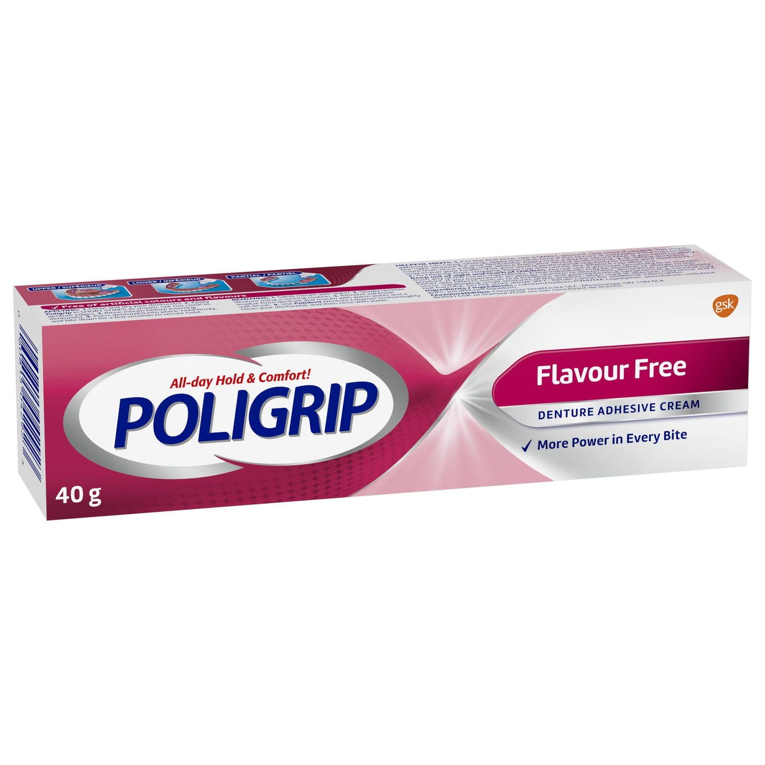 Poligrip Nature Crème adhésive pour prothèses dentaires 40 g