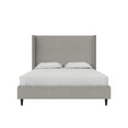 thumbnail image 4 of DHP Eveline Upholstered Platform Bed Frame with High Wingback Headboard, Queen, Textured Gray Canvas, 4 of 23