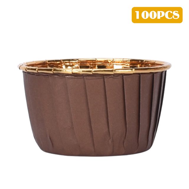 100pcs Cupcake Cases Utensilios para hornear Muffin Cupcake Taza de papel para boda Fiesta de vacaciones