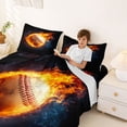thumbnail image 3 of Erosebridal Teens Ball Games Queen Sheet Sets,Baseball Sport Gaming Bed Set For Boy Kids 4 Pieces, 3 of 6