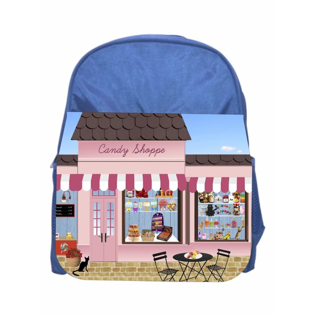 Candy Shoppe Girls Blue Preschool Toddler Childrens Backpack & Lunchbox