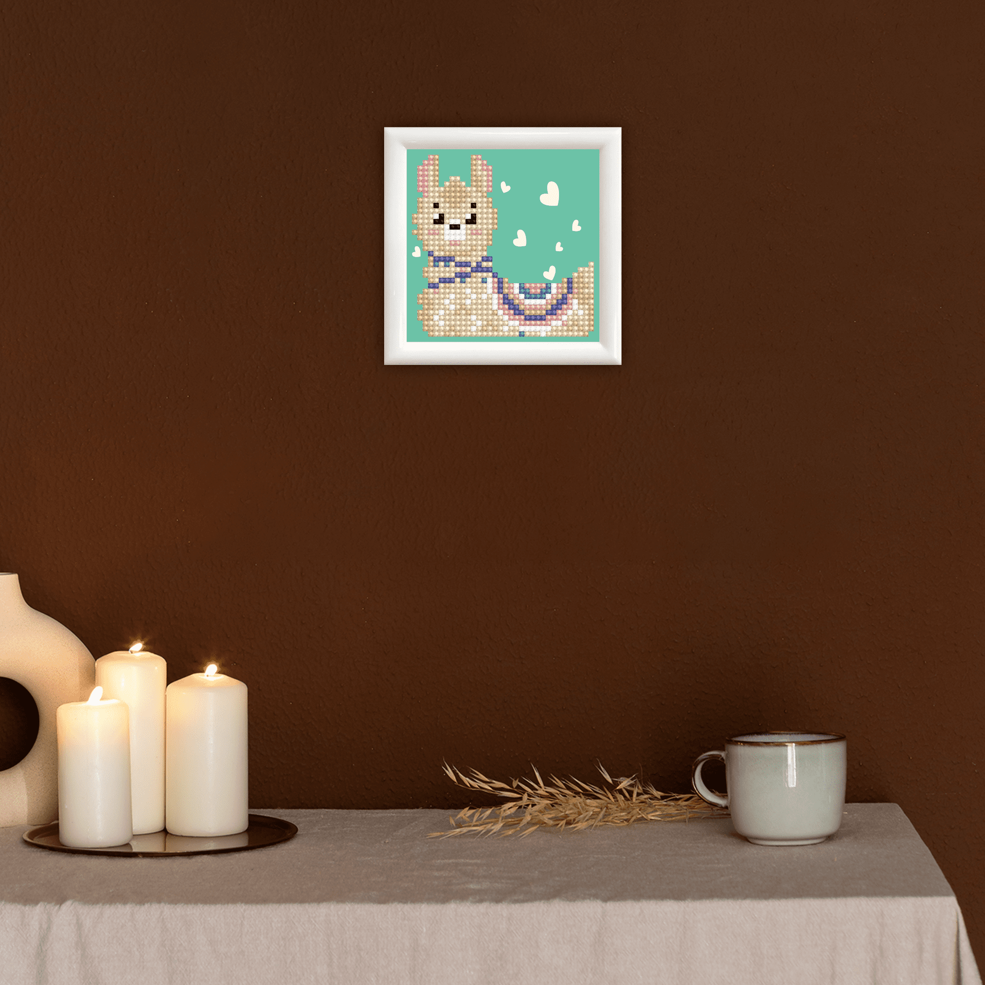 Diamond Dotz LLama Heart Animal Diamond Painting Kits for Adults - Diamond Art Kits a Relaxing Creative Craft Kit with Dotz Gems 4"x4"
