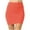 Orange, variant on EINCcm Basic Simple Stretchy Tube Pencil Mini Skirts for Women High Waist Solid Color Elastic Wrap Short Skirt