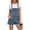 Indigo, variant on Women's Denim Classic Adjustable Straps Cuffed Hem Bib Overalls Shortalls S-2XL