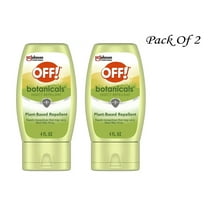 OFF Botanicals Natural Mosquito and Insect Repellent Lotion, 4 oz, 2 Piece
