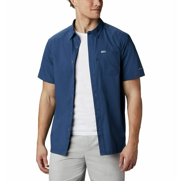 Camisa de campamento Columbia Slack Tide de manga corta para hombre Carbon XL