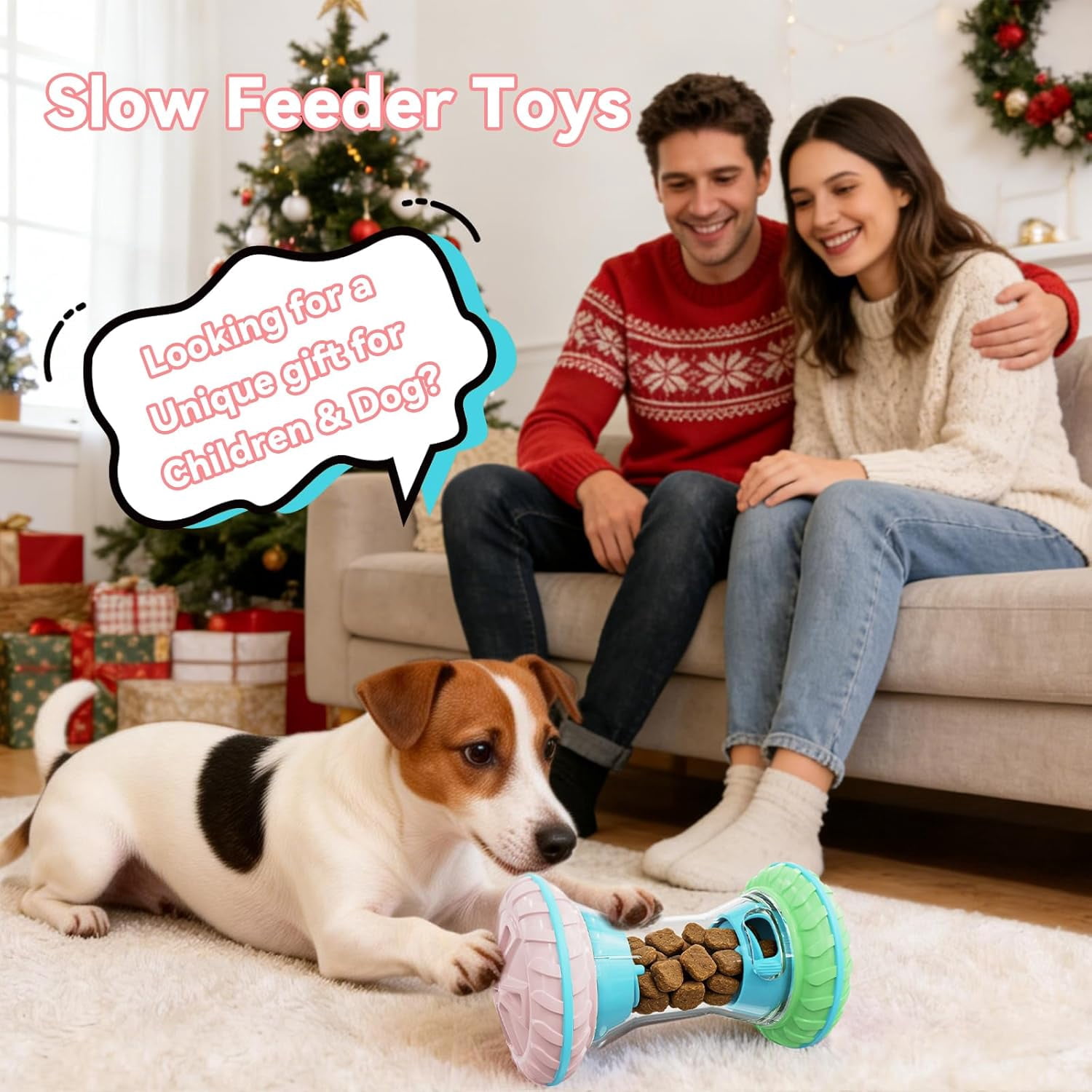 Interactive Dog Puzzle Toys for Small Medium Large Breed - Durable Smart Puppy Enrichment Dogs Toy to Keep Them Busy, Mental Brain Stimulation Treat Dispensing Training & Slow Feeder Pink