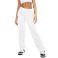 thumbnail image 4 of 2025 Women's Casual Pants Women's Solid Color Casual Women Casual Pants for Work Out Drawstring Cargo Pants Versatile Women Pants Casual Comfortable Long, 4 of 4