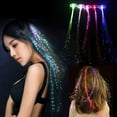 thumbnail image 3 of Trayknick LED Light Up Braid Luminous Fiber Optic Hairpin Decor for Halloween Party Bar, 3 of 13
