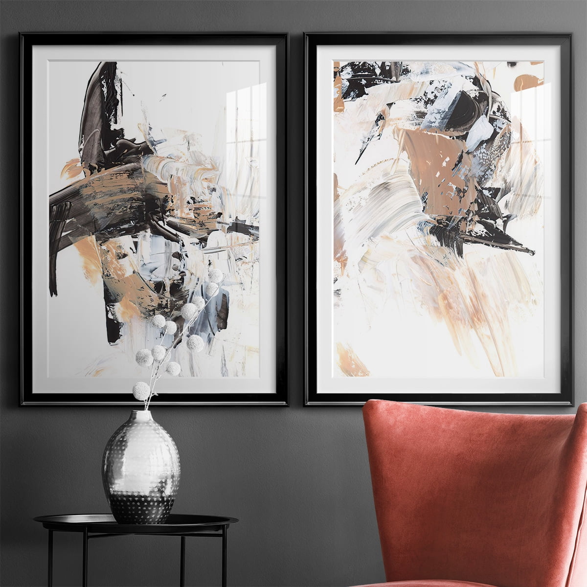 Wexford Home Ruckus I Premium Framed Print, 22.5" x 30.5" - Ready to Hang, Black (Set of 2)