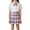 Blue, variant on Coerni Girls Preppy Outfit 3PC Set Puff Sleeve Collared Shirt with Bowtie & Plaid Pleated Skirt School Uniform Clothes for 3-14Y Kids