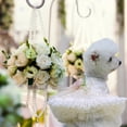 thumbnail image 4 of HQREA Luxury Rose Lace Dog Dress with D-Ring Pet Bride Costume Clothes for Small Dogs Wedding Party Dresses Apparel, 4 of 6