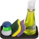 thumbnail image 4 of Tapete de silicona antigoteo: organizador para fregadero, esponjas, cepillos y jabón, tapete para copas de vino, soporte antideslizante para esponja/fregadero (negro), 4 of 5