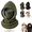 Green, variant on 3 in 2 Winter Hood Hat, Fleece Double Layer Integrated Hat,Cold Weather Face Cover & Neck Warmer for Outdoor