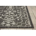 thumbnail image 4 of Nourison Garden Party Indoor/Outdoor Transitional Damask Charcoal 9'6" x 13' Area Rug, (10' x 13'), 4 of 7
