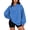 Blue, variant on Women's Cozy Fleece Half Zip Sweatshirt Soft Long Sleeve Quarter Zip Mock Neck Pullover for Casual Workout and Lounge