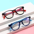 thumbnail image 2 of Montura de gafas de silicona suave para niños con protección contra la luz azul, montura para miopía para estudiantes, para hombres y mujeres, 2 of 4