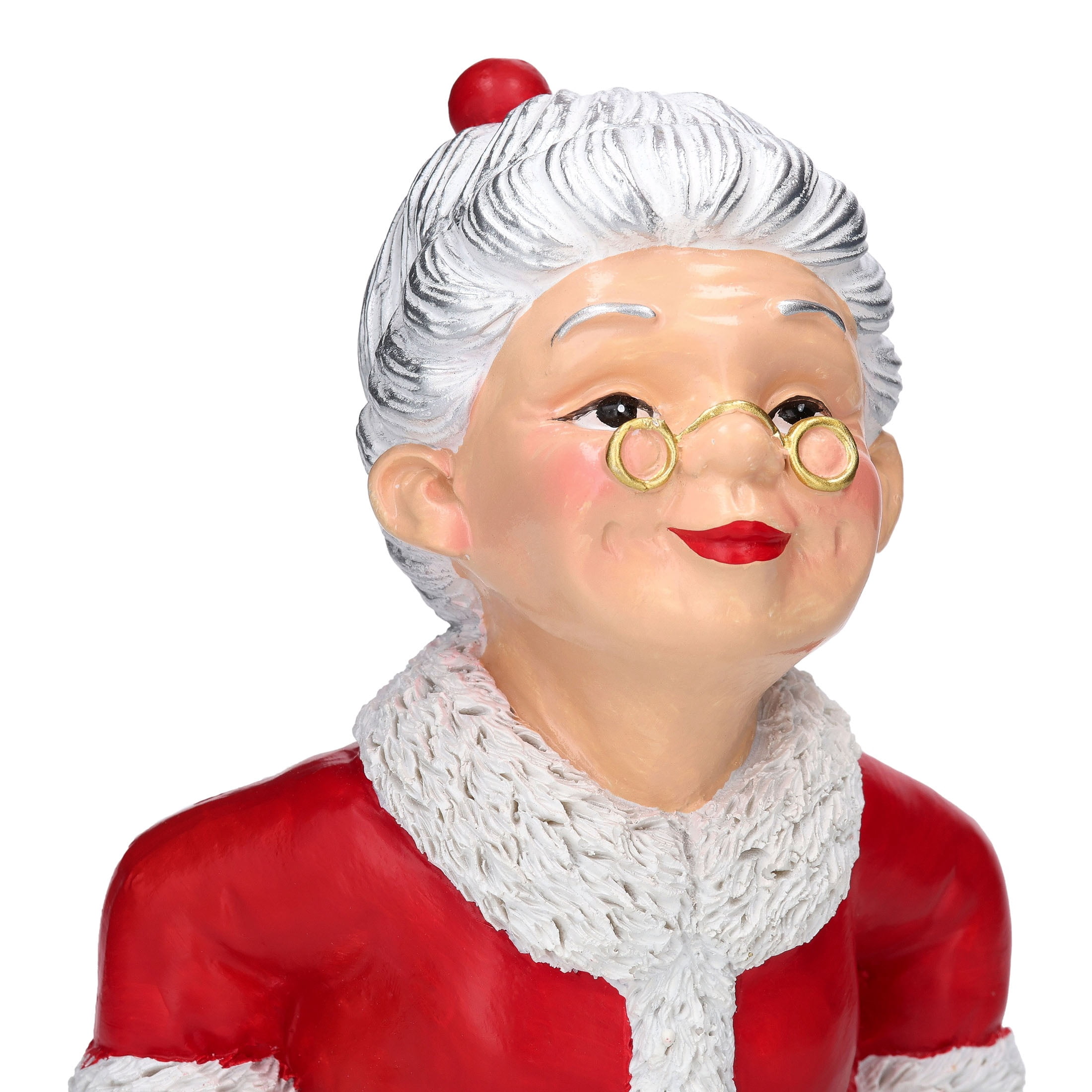 Mrs. Claus Christmas Decoration, Red and White, 8", by Holiday Time