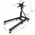 thumbnail image 2 of Jopath Engine Stand 2000LBS Capacity, 360 Degree Rotating Engine Run Stand with 6-Casters, 4 Adjustable arms Frame for Auto Repair, Vehicle Maintenance,Black, 2 of 6